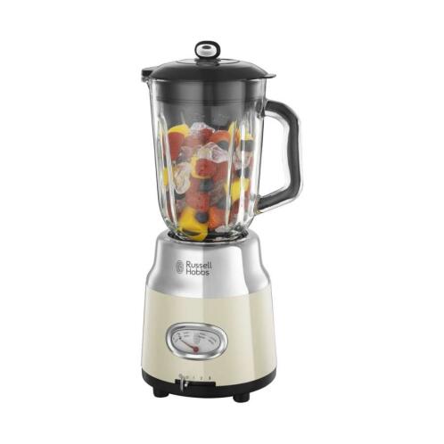 Russell Hobbs Μπλέντερ για Smoothies με Γυάλινη Κανάτα 1.5lt και Θρυμματισμό Πάγου 25192-56 Retro Vintage Cream Jug Blender