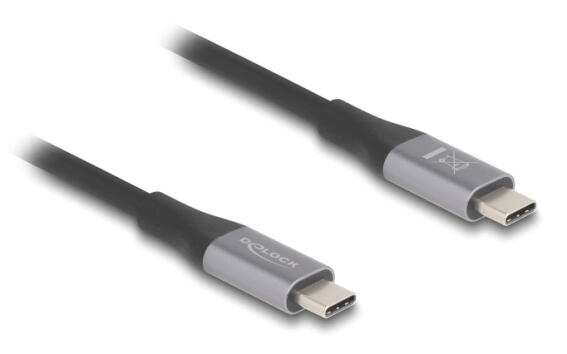 DELOCK καλώδιο USB-C 81191 240W 40 Gbps 8K 1m E-Marker μαύρο