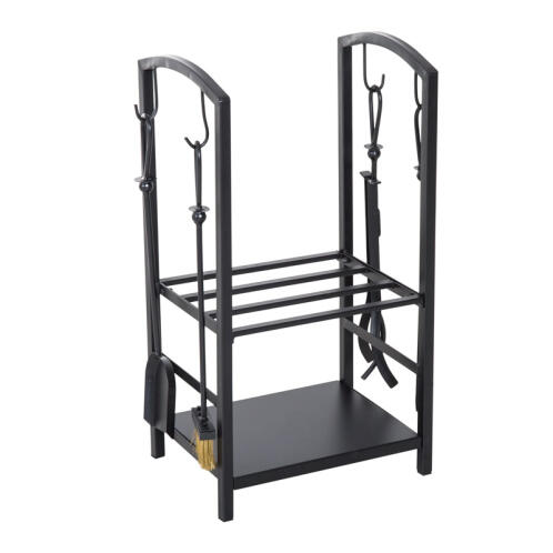 Homcom Μεταλλική Ξυλιέρα Τζακιού με Αξεσουάρ 820-143