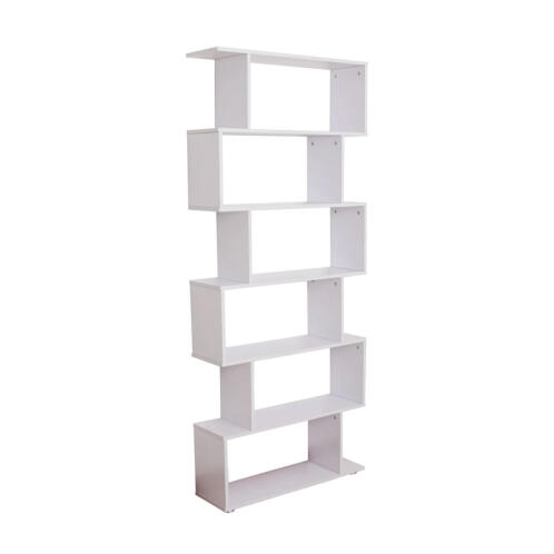 HOMCOM Ξύλινη Βιβλιοθήκη με 6 Ράφια 80 x 24 x 191 cm Χρώματος Λευκό  831-037WT