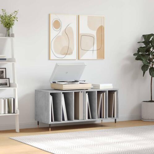 vidaXL Ραφιέρα Βινυλίων σε Τσιμεντό Γκρι 100x38x48 cm 831744