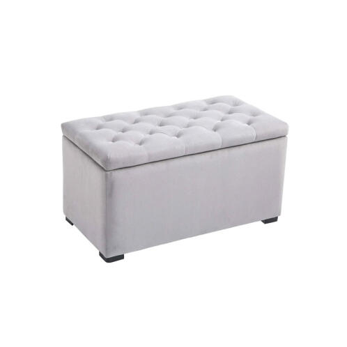 HOMCOM Σετ Σκαμπό με Αποθηκευτικό Χώρο και 2 Σκαμπό Πουφ  833-160GY