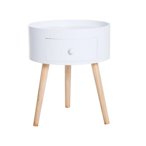 HOMCOM Βοηθητικό Ξύλινο Τραπεζάκι με 1 Συρτάρι 38 x 45 cm  833-363