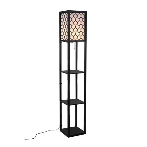 HOMCOM Ξύλινο Φωτιστικό Δαπέδου με 3 Ράφια 40 W 833-622