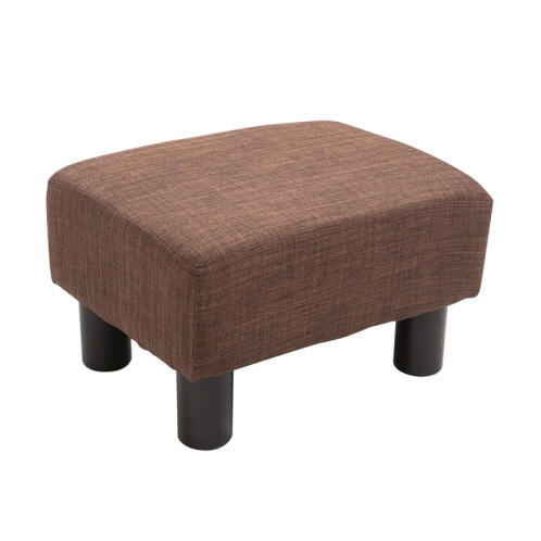 HOMCOM Ξύλινο Σκαμπό - Υποπόδιο με Υφασμάτινο Κάθισμα 40 x 30 x 24 cm  833-666V70