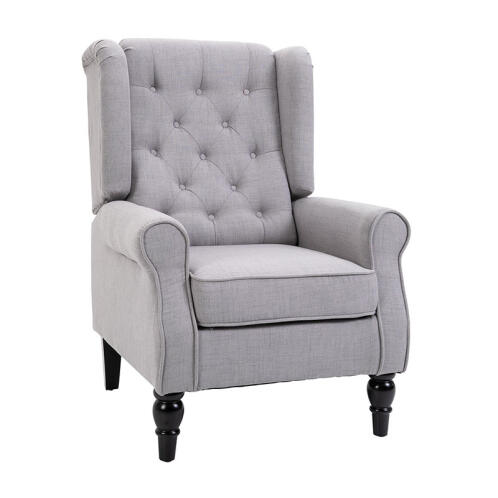 Homcom 833-695GY Ξύλινη Πολυθρόνα 76x86x108cm