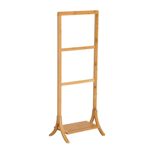 Κρεμάστρα Δαπέδου από Μπαμπού με 3 Ράγες και 1 Ράφι 40.5 x 28 x 104 cm HOMCOM 834-151