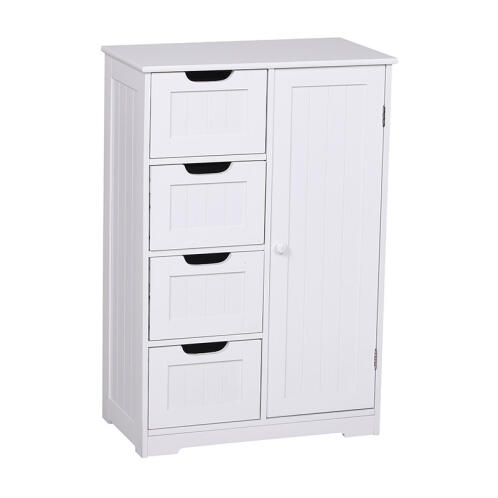 Kleankin Ντουλάπι Μπάνιου με 4 Συρτάρια 56 x 83 x 30 cm 834-181