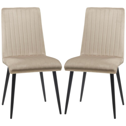 Σετ HOMCOM με 2 επικαλυμμένες καρέκλες κουζίνας με ατσάλινα πόδια και σχέδιο που εξοικονομεί χώρο, 43x58x90 cm 835-852V00LR