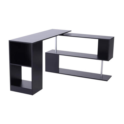 HOMCOM Πολυμορφικό Ξύλινο Γραφείο 140 x 120 x 78 cm  836-072BK