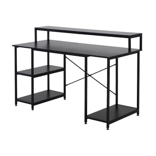 HOMCOM Μεταλλικό Γραφείο με Θέση για Υπολογιστή και 3 Ράφια 140 x 60 x 93 cm  836-202