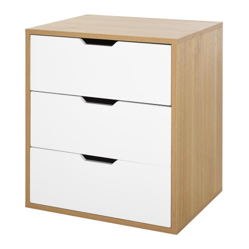 HOMCOM Μοντέρνα Θήκη Εγγράφων Γραφείου 3 Συρτάρια για Σπίτι και Στούντιο 836-245