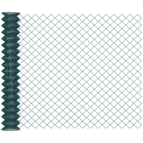 Δίχτυ περίφραξης από χάλυβα και PVC Outsunny για εξωτερικούς χώρους, ρολό 25 m και ύψος 1,7 m, πράσινο 844-460