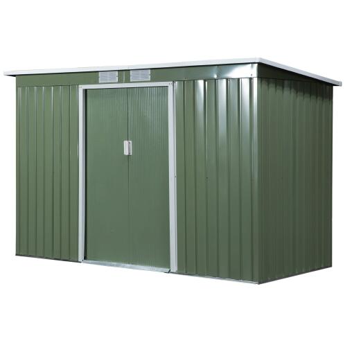 Outsunny 845-032GN Garden Shed Εργαλειοθήκη 280x130x172cm Ανοιχτό Πράσινο