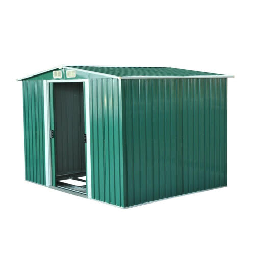 Outsunny 845-078 Μεταλλική Αποθήκη Κήπου από Ανοξείδωτο Ατσάλι 246x192.5x177.5cm