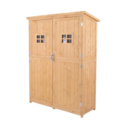 Outsunny Ξύλινη Αποθήκη Κήπου 127.5 x 50 x 164 cm 845-210