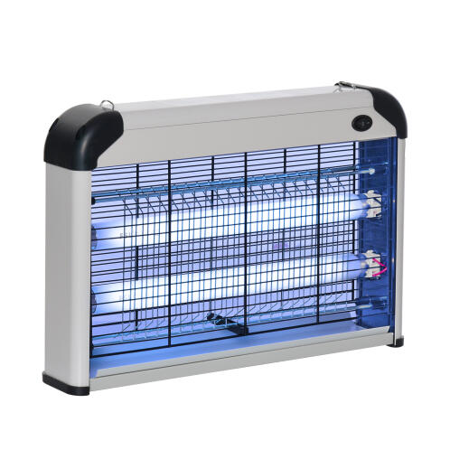 Outsunny Outdoor and Indoor Insect Killer με Λάμπα LED Κουνουπιών για 60m², Electric Kunuto Killer 20W Silver 849-011SR