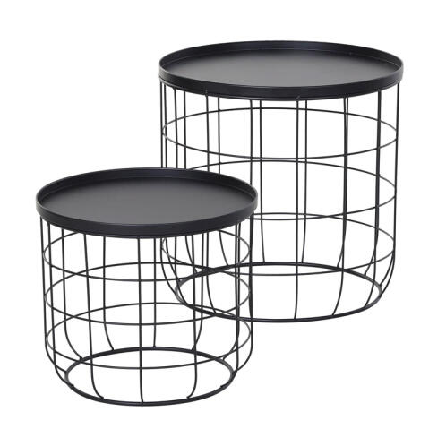 Σετ Βοηθητικά Μεταλλικά Τραπέζια 50 x 50 cm Outsunny 84B-354