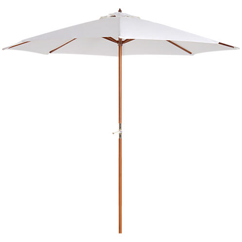 Outsunny Garden Parasol with UV Resistant Ξύλινο κοντάρι Μπεζ Φ270 x 250 cm 84D-012