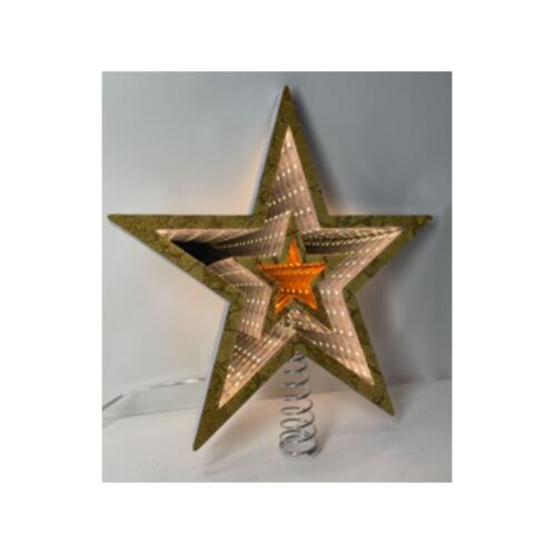 Infinity Αστέρι Φωτιζόμενο Διπλής Όψης 25εκ. Χρυσό