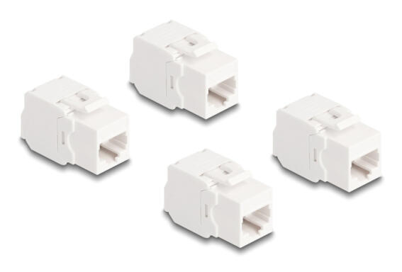 DELOCK Keystone module 86051 RJ45 σε LSA Cat.6A UTP λευκό 4τμχ