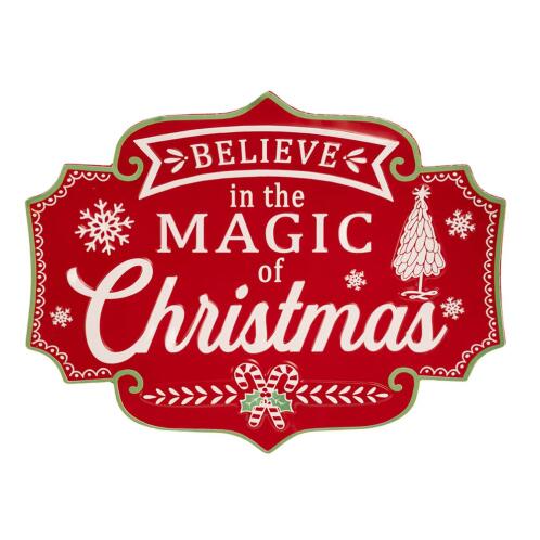 ΚΟΚΚΙΝΗ ΜΕΤΑΛΛΙΚΗ ΤΑΜΠΕΛΑ MAGIC CHRISTMAS 61X46EK