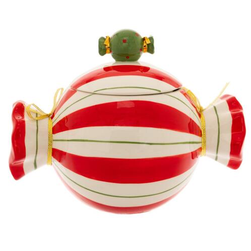 ΚΟΚΚΙΝΗ ΛΕΥΚΗ ΡΙΓΕ ΚΕΡΑΜΙΚΗ ΜΠΙΣΚΟΤΙΕΡΑ ΣΕ ΣΧΗΜΑ ΚΑΡΑΜΕΛΑΣ 22Χ15Χ17ΕΚ