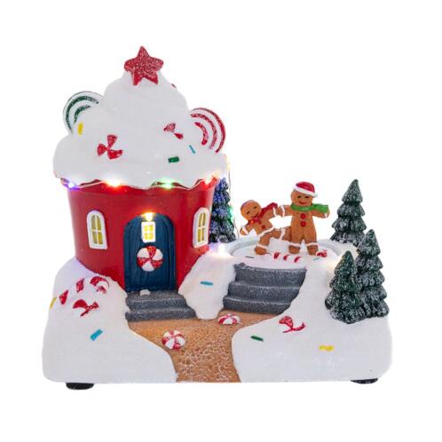 ΦΩΤΙΖΟΜΕΝΟ ΣΚΗΝΙΚΟ ΜΕ CUPCAKE KAI GINGERBREAD ΑΝΘΡΩΠΑΚΙΑ 19Χ13Χ17ΕΚ ΜΠΑΤΑΡΙΑΣ