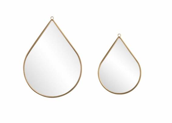 Lifa-Living Καθρέφτες "Drop Anna"  - Σετ 2 τεμαχίων Χρυσό 8719743326514
