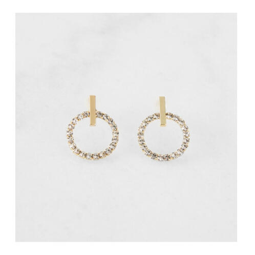 Alevine Jewellery Σκουλαρίκια Alevine Jewellery Eloise με Κρύσταλλα Ζιργκόν Χρώματος Χρυσό 8720195389965