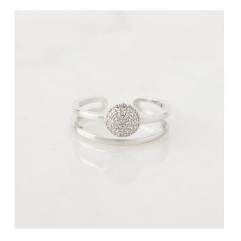 Alevine Jewellery Δαχτυλίδι Alevine Jewellery Cloe με Πέτρες Ζιργκόν Χρώματος Ασημί 8720604880076