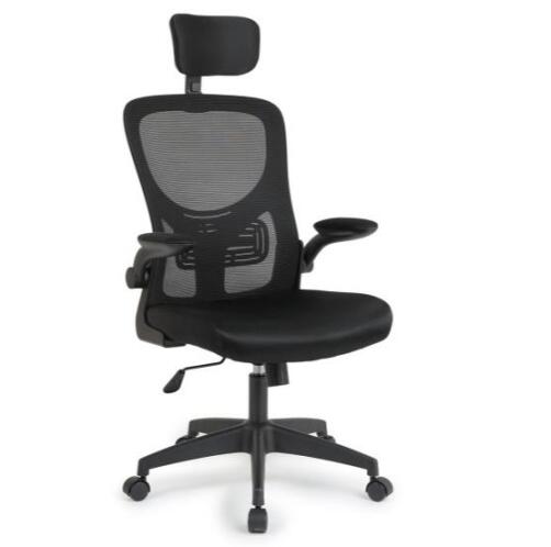 Lifa-Living Καρέκλα γραφείου Liverpool 116,5-126,5 x 63 x 60,5 cm  Μαύρο 8720604886986