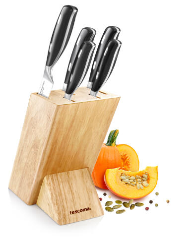 Tescoma Σετ Ξύλινη Βάση & 5 Μαχαίρια Grand Chef