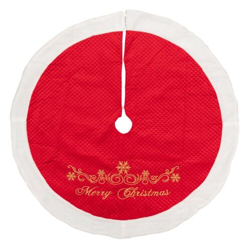 ΚΟΚΚΙΝΗ-ΛΕΥΚΗ ΥΦΑΣΜΑΤΙΝΗ ΠΟΔΙΑ ΔΕΝΤΡΟΥ ΜΕ ΓΟΥΝΙΝΟ ΤΕΛΕΙΩΜΑ Φ120ΕΚ