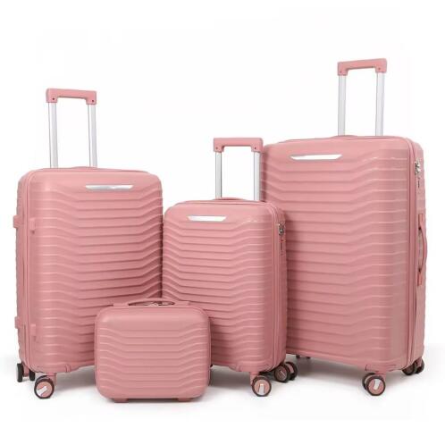 A.I Βαλίτσες Ταξιδιού με 4 Ρόδες 74x50x30 65x44x27 55x38x23 25x32x16εκ Σετ 4τμχ Ροζ
