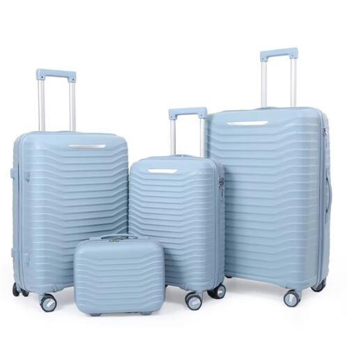 A.I Βαλίτσες Ταξιδιού με 4 Ρόδες 74x50x30 65x44x27 55x38x23 25x32x16εκ Σετ 4τμχ Μπλε