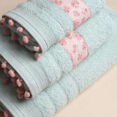 White Fabric Πετσέτα Botanical Πράσινη Χειρός