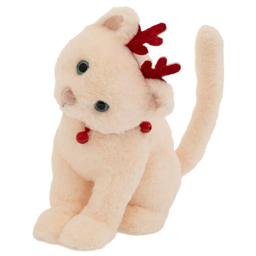 ΛΕΥΚΗ ΥΦΑΣΜΑΤΙΝΗ ΓΑΤΟΥΛΑ ΜΕ ΚΟΚΚΙΝΟ ΠΕΡΙΛΑΙΜΙΟ ΚΑΙ ΚΕΡΑΤΑ 19Χ22Χ24ΕΚ