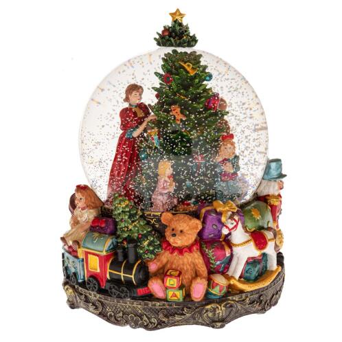 ΠΟΛΥΡΕΖΙΝ ΚΟΥΡΔΙΣΤΗ ΝΕΡΟΜΠΑΛΑ ΜΕ ΧΡΙΣΤΟΥΓΕΝΝΙΑΤΙΚΟ ΣΚΗΝΙΚΟ ΚΑΙ ΜΟΥΣΙΚΗ Φ18Χ23ΕΚ