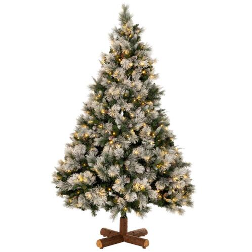 ΔΕΝΔΡΟ PRE-LIT SNOWY MONTCLAIR SPRUCE 180EK ΜΕ 200 LED ΘΕΡΜΟ ΛΕΥΚΟ AND ΠΟΛΥΧΡΩΜΑ