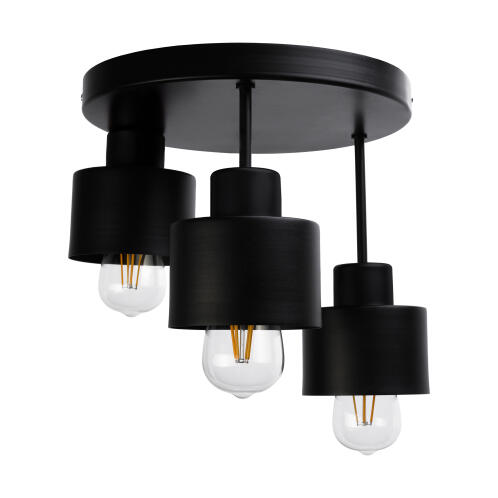 ADVITI Φωτιστικό οροφής , μέγ. ισχύος 3x60W, E27, μαύρο
