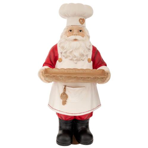 ΚΟΚΚΙΝΗ ΠΟΛΥΡΕΖΙΝ ΦΙΓΟΥΡΑ ΑΓΙΟΥ ΒΑΣΙΛΗ ΜΕ ΔΙΣΚΟ ΣΤΑ ΧΕΡΙΑ 40Χ38,5Χ80,5ΕΚ