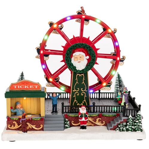 ΧΡΙΣΤΟΥΓΕΝΝΙΑΤΙΚΟ ΣΚΗΝΙΚΟ ΜΕ ΡΟΔΑ ΛΟΥΝΑ ΠΑΡΚ ΜΕ ΦΩΣ ΚΑΙ ΚΙΝΗΣΗ 30Χ20Χ28ΕΚ ΡΕΥΜΑΤΟΣ