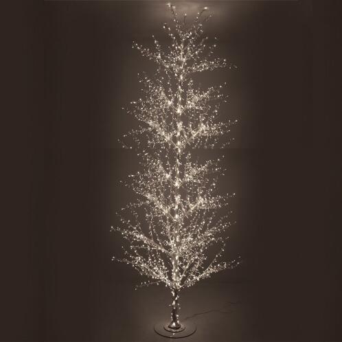 ΛΕΥΚΟ ΦΩΤΙΖΟΜΕΝΟ ΔΕΝΤΡΟ 380ΕΚ ΜΕ 2080 LED ΛΑΜΠΑΚΙΑ ΘΕΡΜΟ ΛΕΥΚΟ ΣΕ ΛΕΥΚΗ ΜΕΤΑΛΛΙΚΗ ΒΑΣΗ