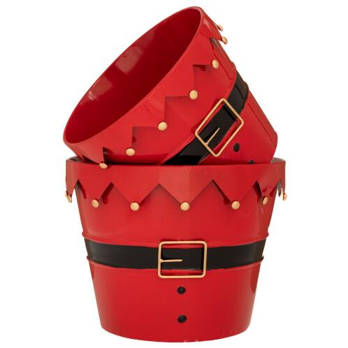 ΣΕΤ 2 ΚΟΚΚΙΝΟ ΜΕΤΑΛΛΙΚΟ ΚΑΣΠΩ 29Χ29Χ22.5ΕΚ 24Χ24Χ19ΕΚ