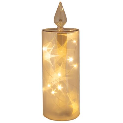 ΜΕΛΙ ΓΥΑΛΙΝΟ LED ΚΕΡΙ Φ9Χ27ΕΚ ΜΠΑΤΑΡΙΑΣ