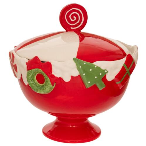 ΚΟΚΚΙΝΟ ΛΕΥΚΟ ΚΕΡΑΜΙΚΟ ΜΠΩΛ ΚΑΡΑΜΕΛΑ ΜΕ ΚΑΠΑΚΙ ΜΕ 22Χ22Χ24ΕΚ