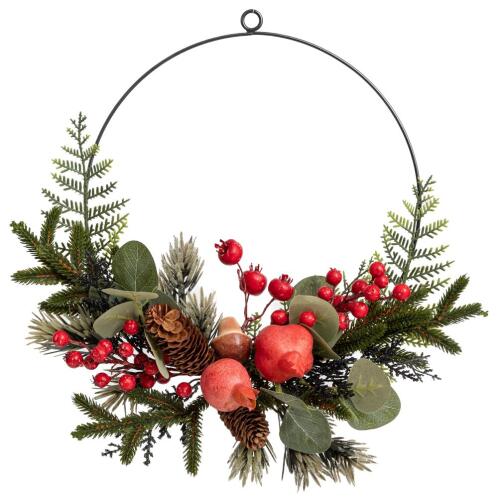 ΠΡΑΣΙΝΟ ΣΤΕΦΑΝΙ ΜΕ ΡΟΔΙ ΜΑΝΙΤΑΡΙΑ ΜΟΥΡΑ   ΚΑΙ ΚΟΥΚΟΥΝΑΡΙ Φ30ΕΚ