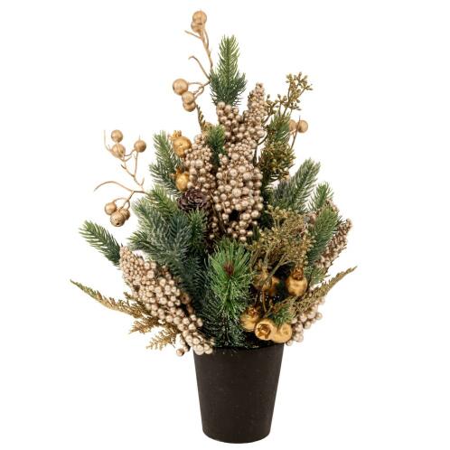 ΠΡΑΣΙΝΟ ΔΕΝΤΡΟ ME ΣΑΜΠΑΝΙ BERRIES ΚΑΙ  ΚΟΥΚΟΥΝΑΡΙΑ ΣΕ ΠΛΑΣΤΙΚΗ ΓΛΑΣΤΡΑ 43ΕΚ