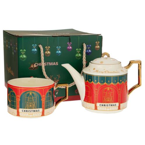 ΣΕΤ 2 ΠΡΑΣΙΝΗ ΚΟΚΚΙΝΗ ΚΕΡΑΜΙΚΗ ΤΣΑΓΙΕΡΑ ΜΕ ΚΟΥΠΑ AND ΠΙΑΤΑΚΙ